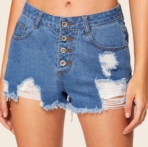 Mid waist Denim shorts